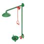 Wall mounted laboratory safety shower with eye wash