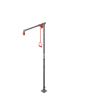 Floor mounted unheated safety shower