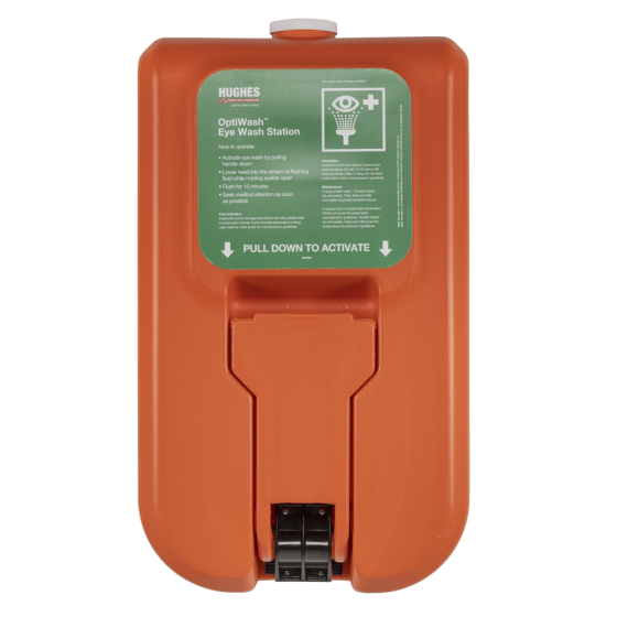 Hughes OptiWash gravity fed eye washing station
