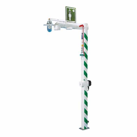 Hughes trace tape heated safety shower 